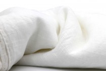 Écharpe lin et coton Blanc Écharpe blanche lin femme et homme