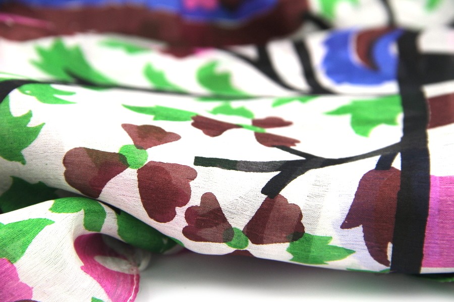 Foulard Carré 100% Soie - Vert - 45 X 45 Cm - Léger Et Compact - 3