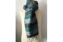 Foulard Krama en soie Turquoise - Krama Heritage marque éthique