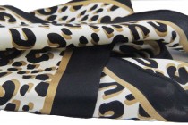 Carré en soie Léopard Foulard en soie imprimé léopard