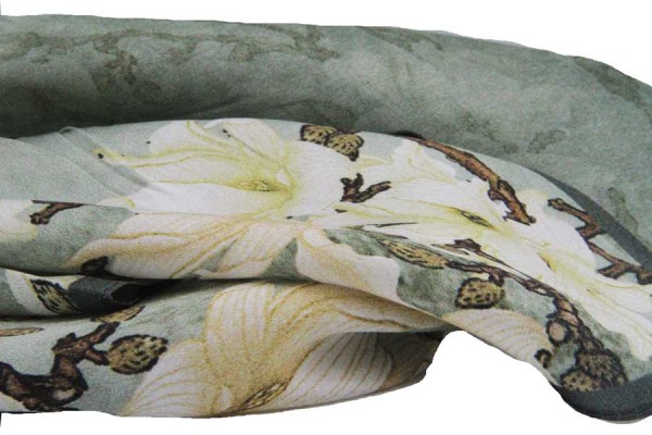 Foulard Vintage En Soie Des Années 70 - Couleur Rose - Occasion