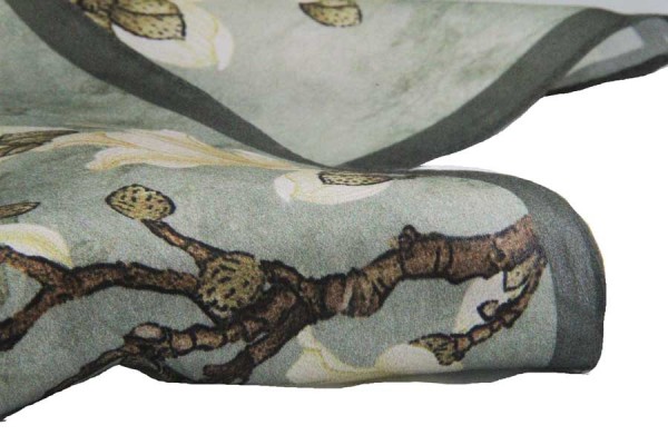 Foulard Vintage Années 70 Michel Delain - Polyester Polychrome - Motif Géométrique Et Fleurs