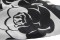Foulard en soie noir et blanc