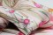 Grand foulard en soie à fleurs vintage