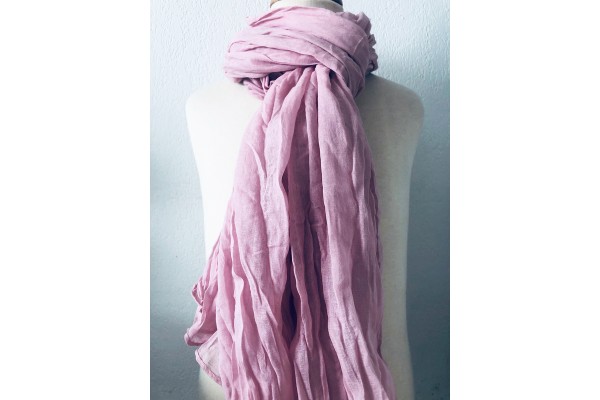 Châle Rose Uni 165x70 Cm – Manmade Fibre – Occasion Très Bon état