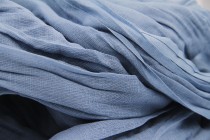 Chèche en coton Denim Echarpe foulard indien bleu foncé denim