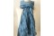 Chèche en coton bleu denim