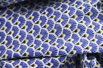 Écharpe en coton Vientiane Écharpe homme bleu marine indigo