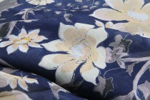 Foulard en soie fleur de frangipanier Foulard en tissus de soie japonais fleuri motifs fleurs de cerisier du Japon