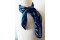 Duck blue silk scarf