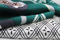 Carre en soie British Foulard en soie bleu canard