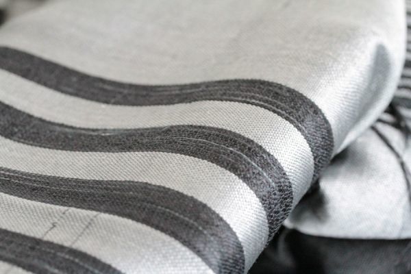 Soie Sauvage Noire - Tissu Pour Vêtement, Pièce De Tissu Neuve, Couleur Noir Uni