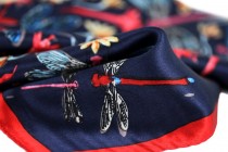 Carré en soie Hanoï Foulard oriental pas cher
