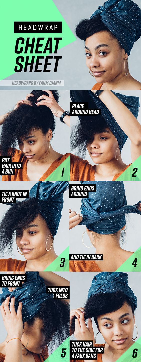 coiffure foulard cheveux afro