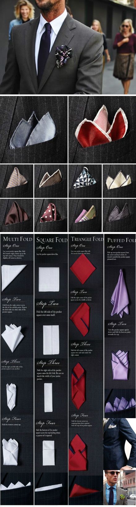 Comment plier un foulard en pochette de costume