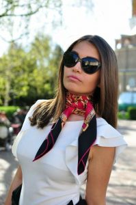Lot De 2 Pièces : Foulard/étole + écharpe En Soie – Multicouleur, Matières Soie Et Polyamide – Occasion