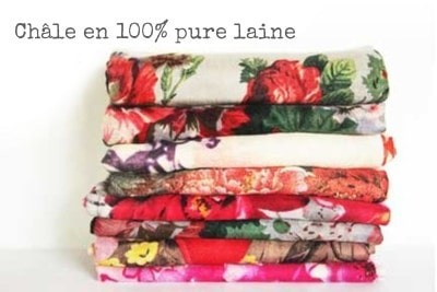 Châle en laine et cachemire Châle en laine et cachemire