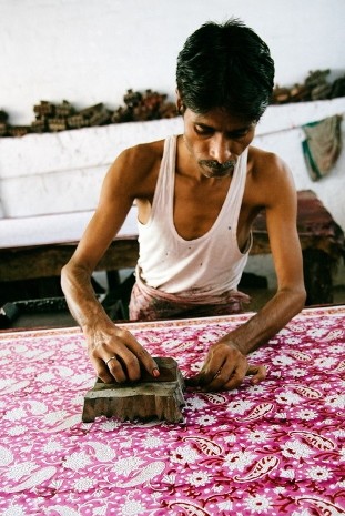 Artisan de Soie indienne 