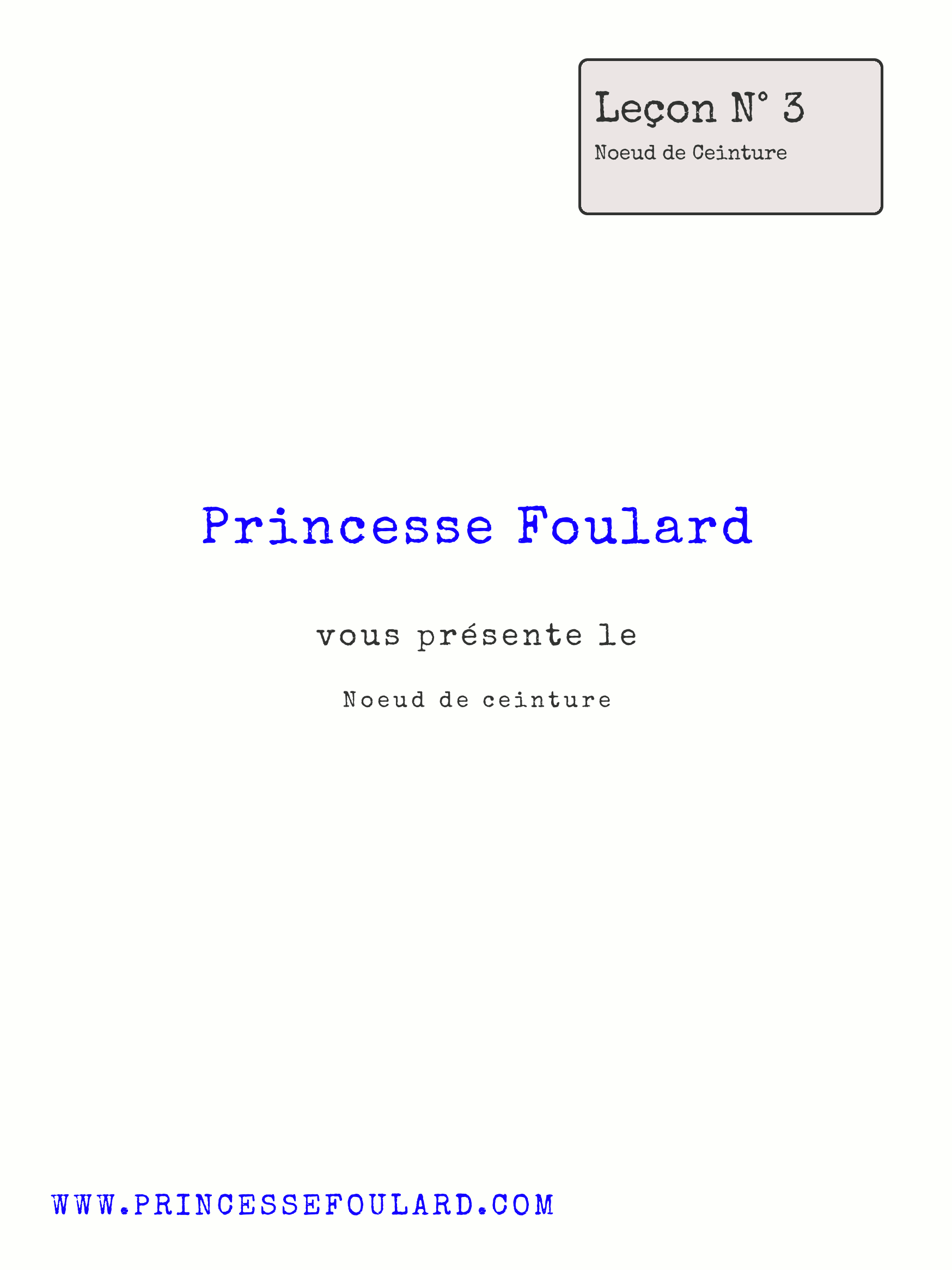 Tuto Noeud de Foulard en anneau par "Princesse Foulard" Noeud foulard ceinture